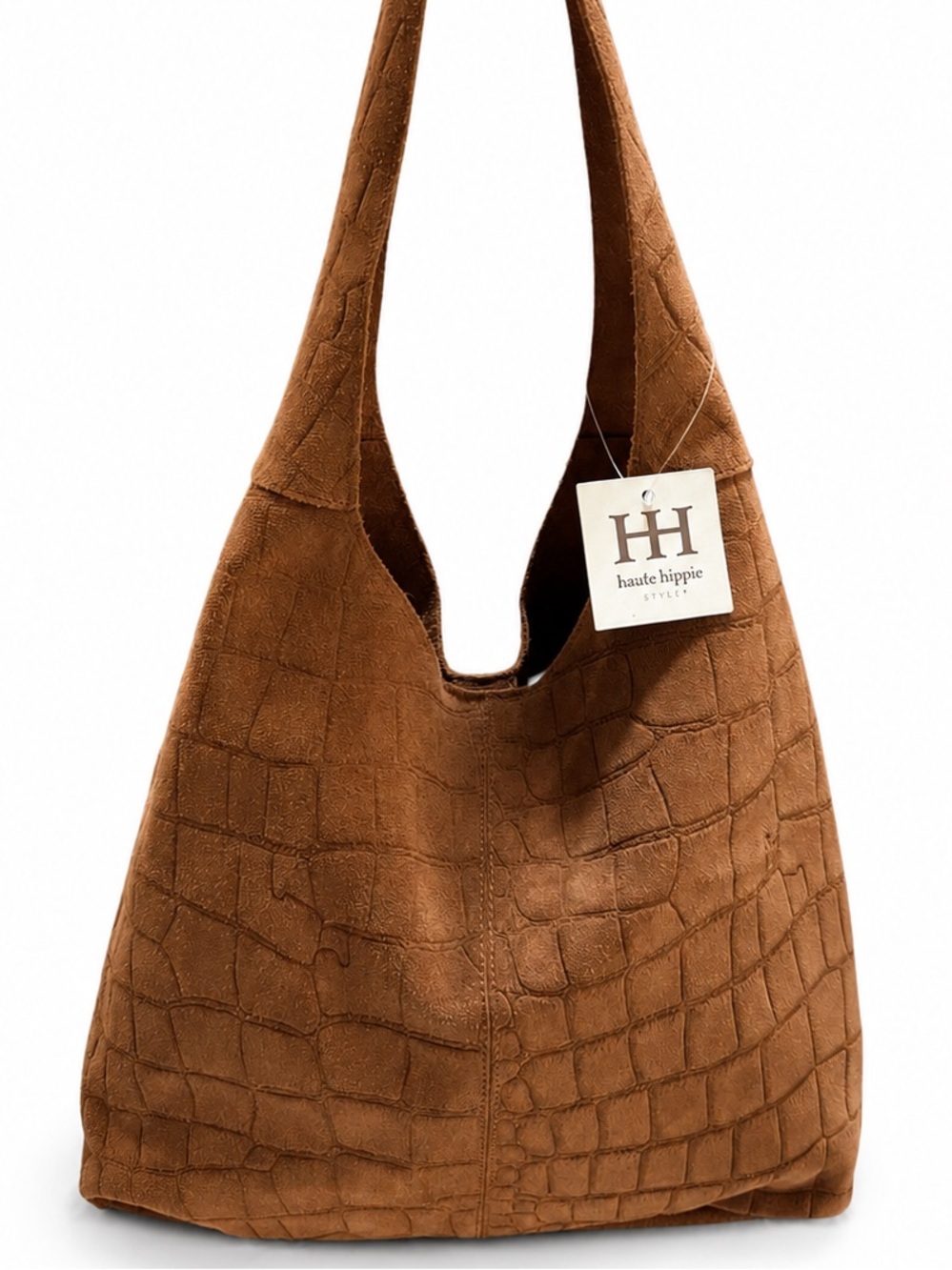 🤎 Haute Hippie Embossed Hobo Shoulder Bag 🤎 🔥BNWT🔥 - Picture 3 of 15